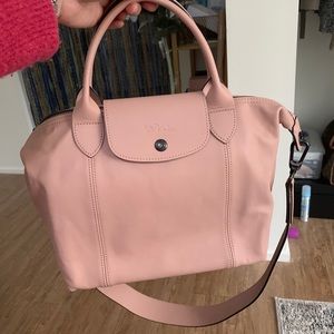 Longchamp le pillage cuir powder pink size small